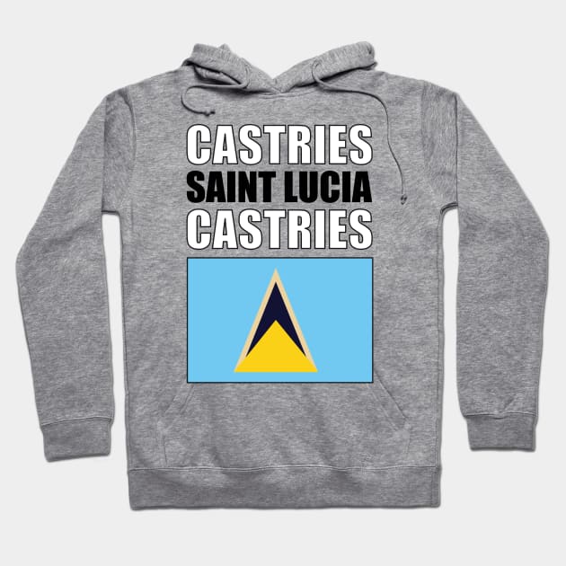 Flag of Saint Lucia Hoodie by KewaleeTee